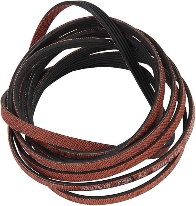 FAJA DE SECADORA WHIRLPOOL 341241. EstA FAJA  de tambor mide aproximadamente 1/4 pulgadas de ancho x 92-1/4 pulgadas de largo. Esta correa de tambor de secadora es plana y tiene 4 nervaduras y 3 ranuras. Sustituye a muchos otros cinturones, Esta pieza es compatible con las siguientes marcas: Whirlpool, Roper, Admiral, Maytag, Hardwick, Jenn-Air, Estate, Magic Chef, Crosley, Inglis, Norge, Modern Maid, Amana, Kenmore, KitchenAid, Caloric e Ikea. Reemplaza Números Antiguos: 00341241, 050946008073, 14210003, 1Z-BSKD-ETQZ, 20065315, 26000341241, 26000349533, 31001026, 31531589, 3389628, 3392665, 3394651, 3399844, 345473, 349533, 39-0732, 421P, 42272, 43NX0118, 4G-LEP5-0RC0, 4N-C1JA-49MU, 51-I2CH-APDP, 529597, 530186, 53-0186, 531080, 53-1080, 53-1086, 531528, 53-1528, 531589, 53-1589, 532671, 53-2671, 53-2910, 5PH2337, 660996, 660997, 661561, 693306, 694088, 694416, 694868, 695055, 697388, 8066065, 8206, 920H4, 920H5, 96-3GWO-6APT, 99906951, 9